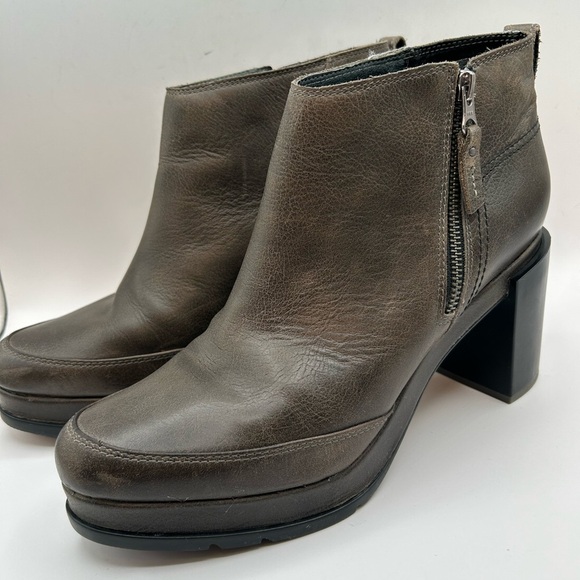 Sorel women's 11 Blake waterproof leather booties quarry platform normcore boho - Picture 5 of 11